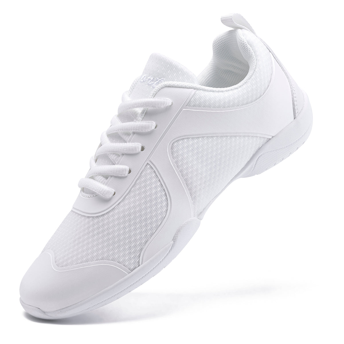 White Cheer Shoes for Girls Womens Cheer Shoes Youth Girls Cheerleading Shoes Competition Gear Dance Tennis Sports Training Athletic Comfortable Flats Breathable Soft Kids Cheer Sneakers