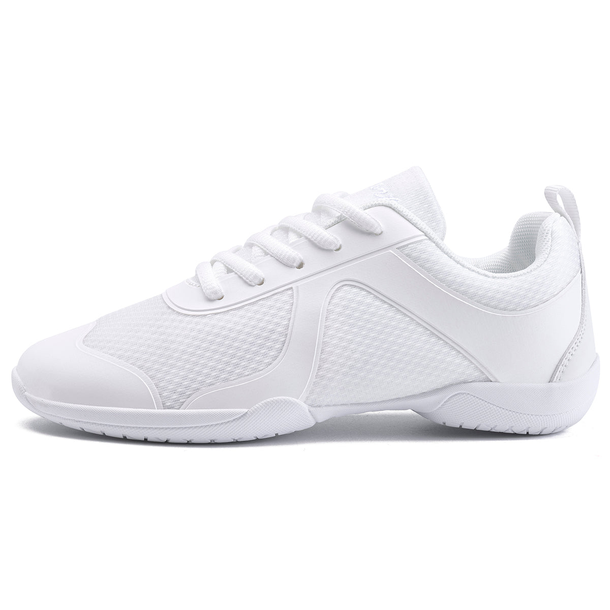 White Cheer Shoes for Girls Womens Cheer Shoes Youth Girls Cheerleading Shoes Competition Gear Dance Tennis Sports Training Athletic Comfortable Flats Breathable Soft Kids Cheer Sneakers