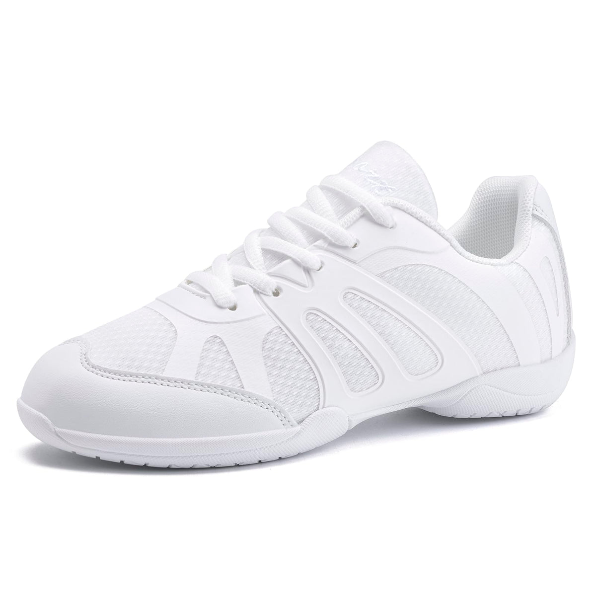 TWDKCHER 2317white Youth Cheer Shoes Girls White Cheerleading Shoes Dance Athletic Training Breathable Fabric Dancing Lightweight Competition Comfortable Sport Kids Girls Cheer Sneakers