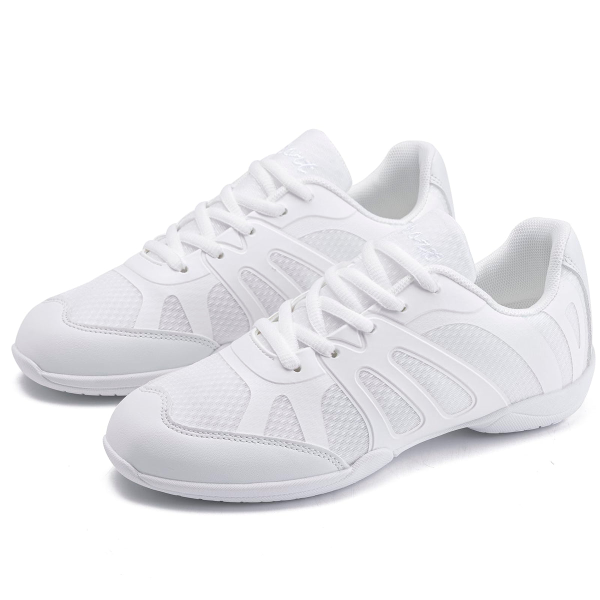 TWDKCHER 2317white Youth Cheer Shoes Girls White Cheerleading Shoes Dance Athletic Training Breathable Fabric Dancing Lightweight Competition Comfortable Sport Kids Girls Cheer Sneakers