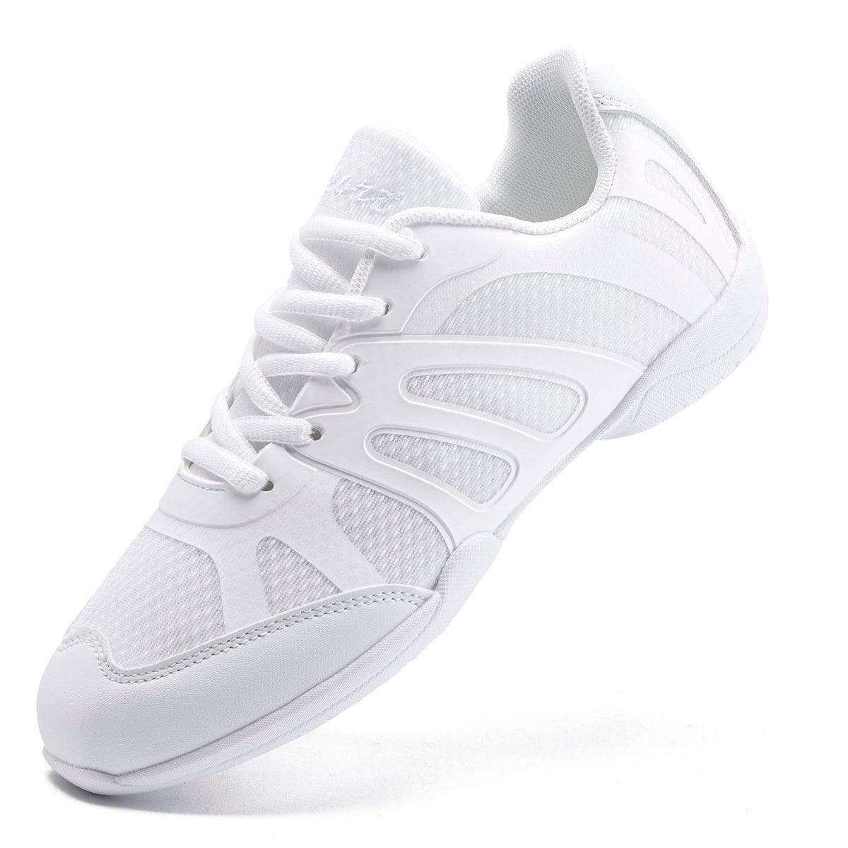 TWDKCHER 2317white Youth Cheer Shoes Girls White Cheerleading Shoes Dance Athletic Training Breathable Fabric Dancing Lightweight Competition Comfortable Sport Kids Girls Cheer Sneakers