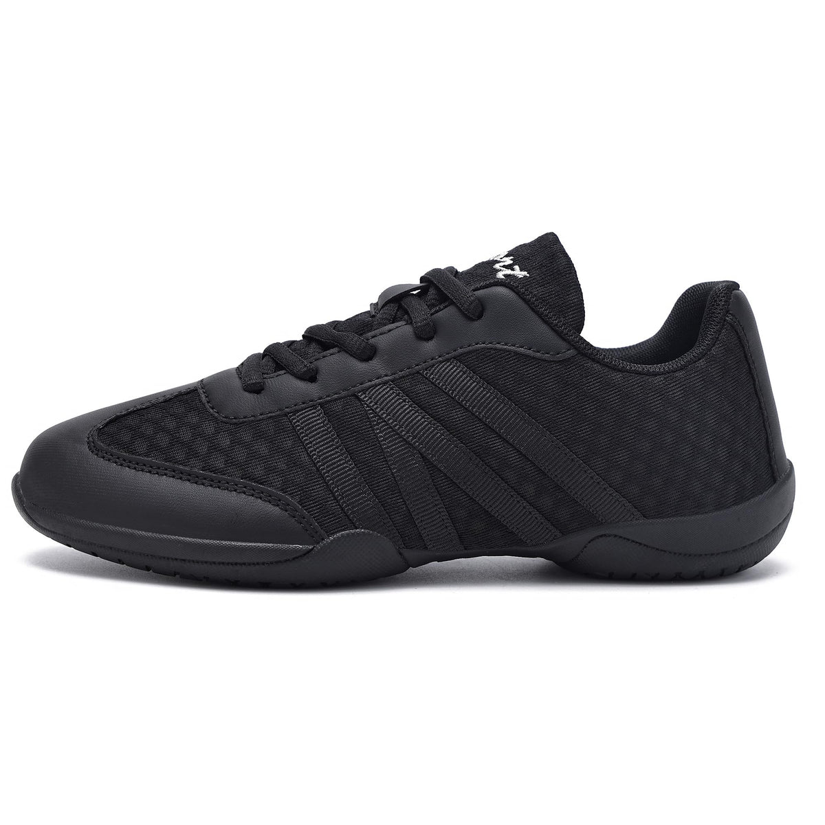 Black Cheer Shoes for Girls Women and Youth Breathable Soft Comfortable Athletic Flats Training Dance Competition Sport Cheerleading Sneakers