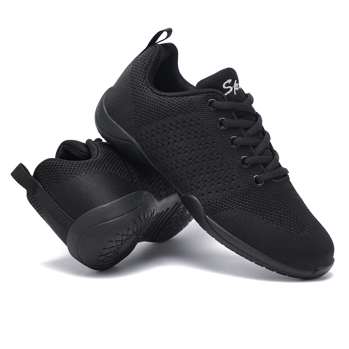 black cheer Shoes for Girls Womens Cheerleading Shoes youth Breathable Lightweight Competition Comfortable kids black Sneakers size