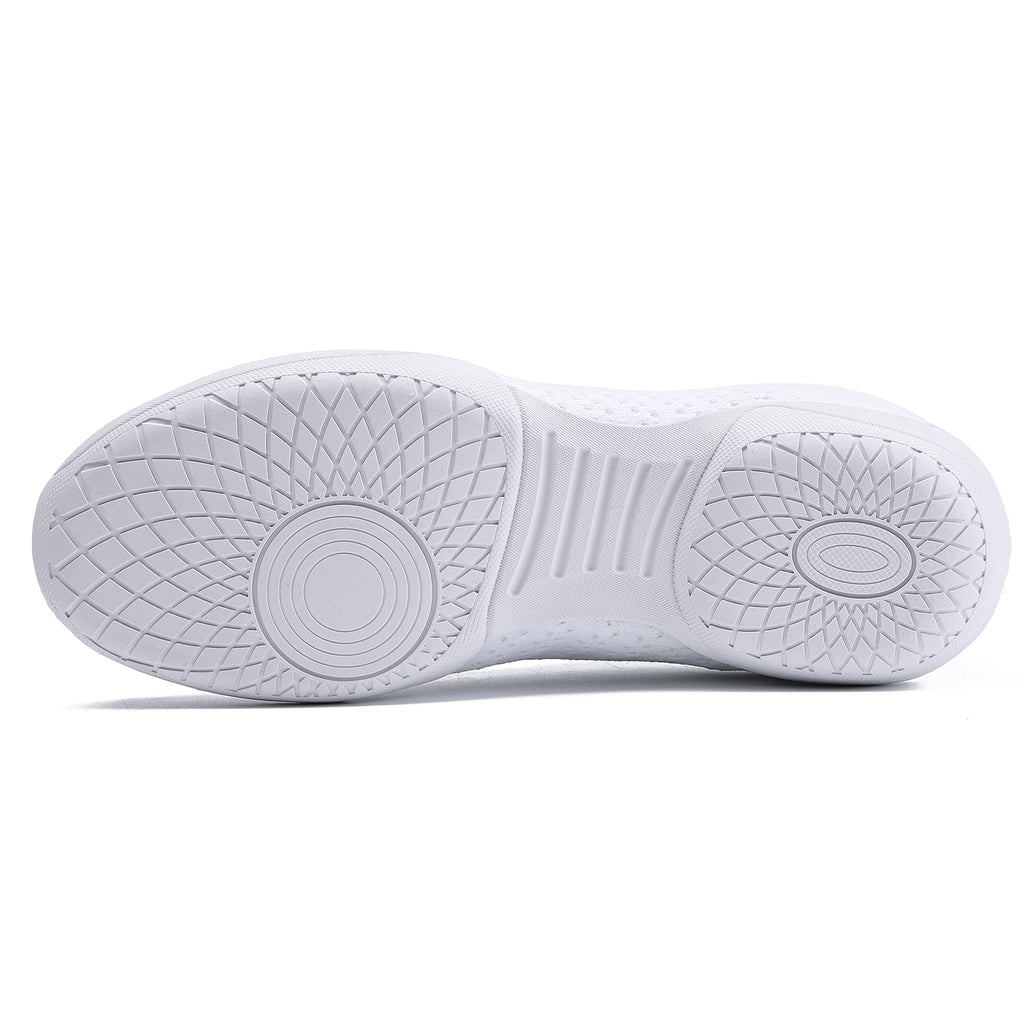 Youth Cheer Shoes Girls White Cheerleading Shoes Dance Athletic Training Breathable fabric Dancing Lightweight Competition Comfortable sport kids girls cheer Sneakers