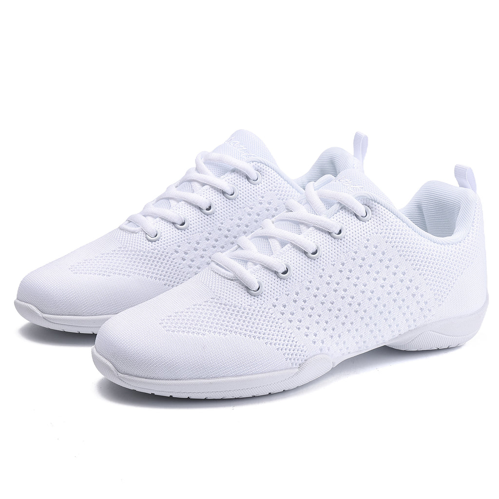 Youth Cheer Shoes Girls White Cheerleading Shoes Dance Athletic Training Breathable fabric Dancing Lightweight Competition Comfortable sport kids girls cheer Sneakers
