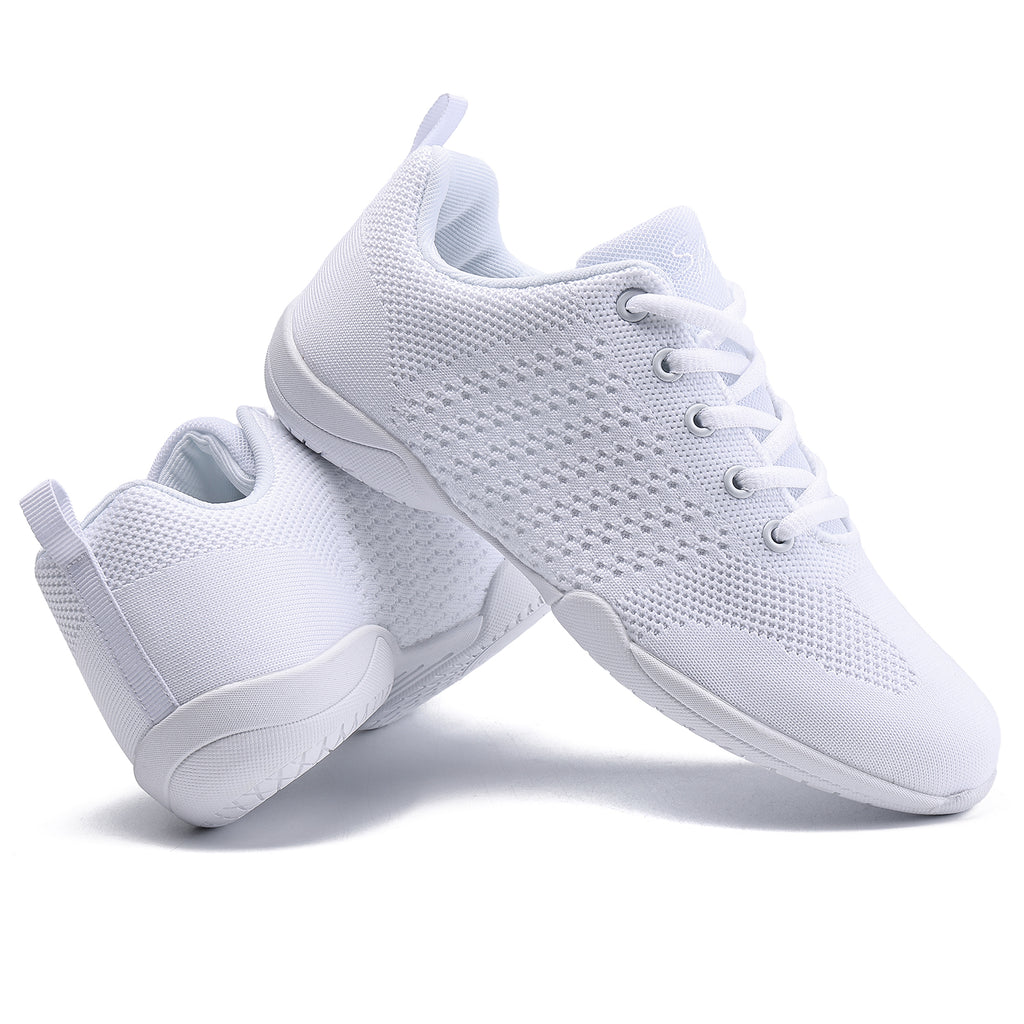 Youth Cheer Shoes Girls White Cheerleading Shoes Dance Athletic Training Breathable fabric Dancing Lightweight Competition Comfortable sport kids girls cheer Sneakers