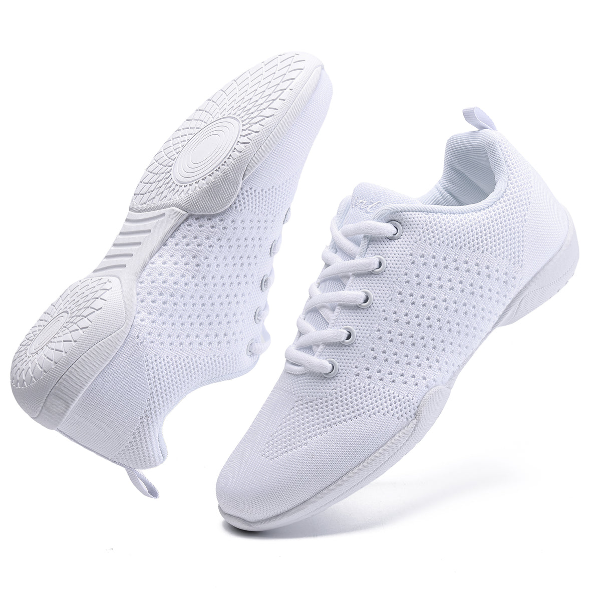 Youth Cheer Shoes Girls White Cheerleading Shoes Dance Athletic Training Breathable fabric Dancing Lightweight Competition Comfortable sport kids girls cheer Sneakers