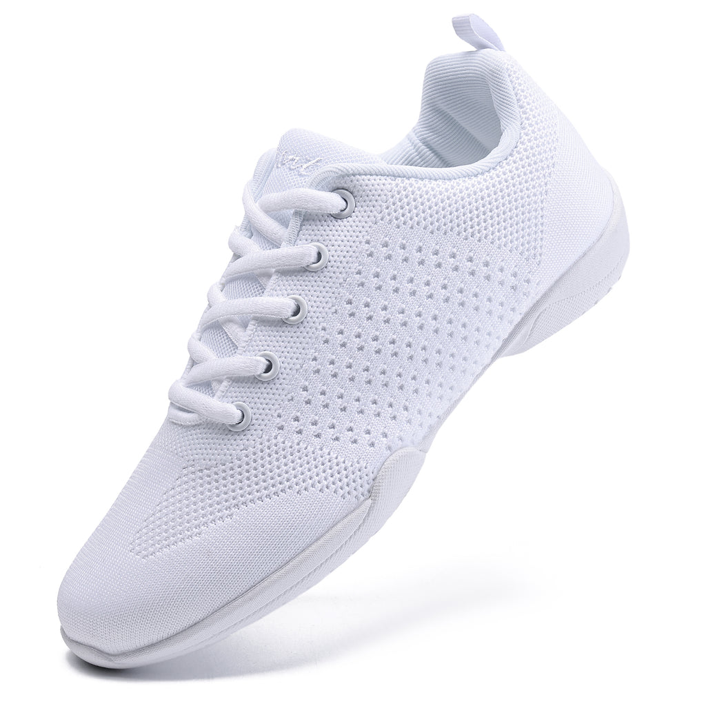 Youth Cheer Shoes Girls White Cheerleading Shoes Dance Athletic Training Breathable fabric Dancing Lightweight Competition Comfortable sport kids girls cheer Sneakers
