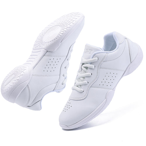 White Cheer Shoes for Girls Womens Cheerleading Shoes Girl Youth Breathable Lightweight Comfortable Kids Cheer Sneakers Size