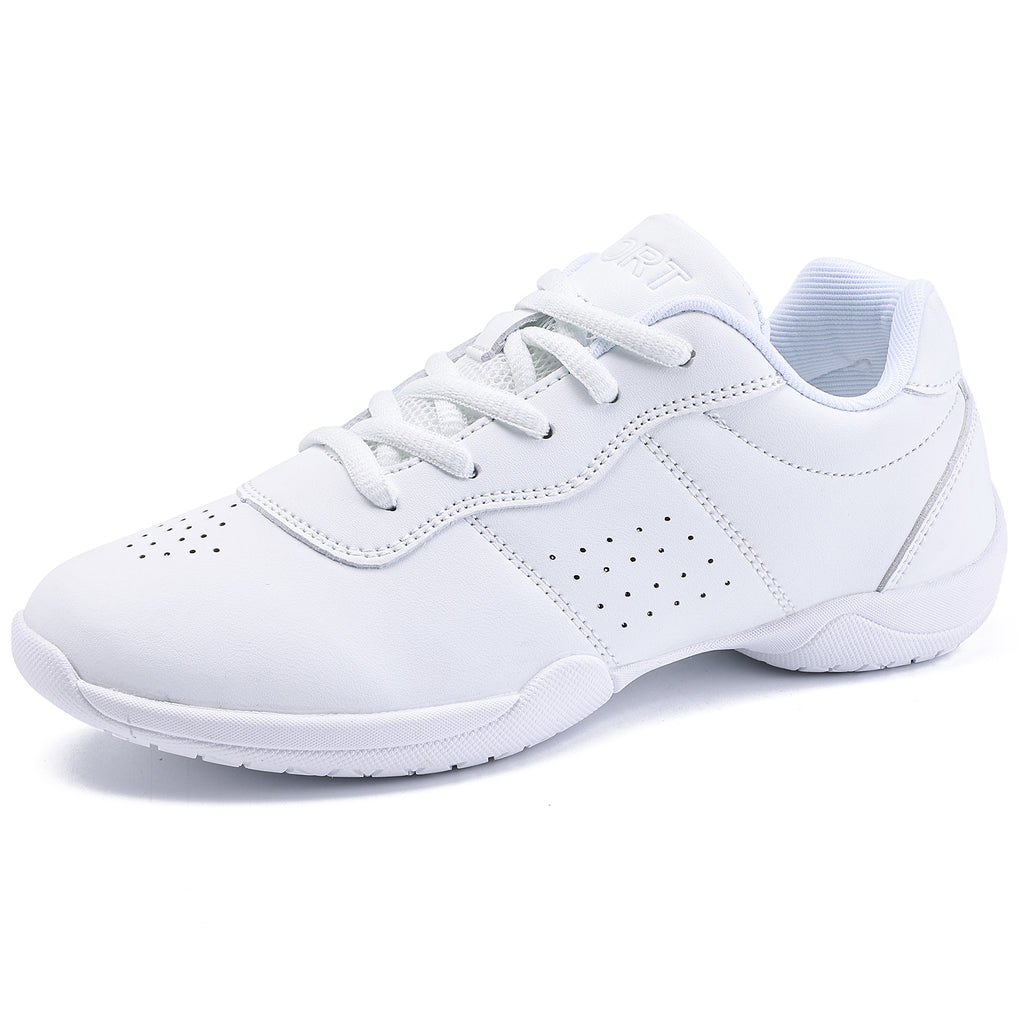 TWDKCHER 2315white White Cheer Shoes for Girls Womens Cheerleading Shoes Girl Youth Breathable Lightweight Comfortable Kids Cheer Sneakers Size