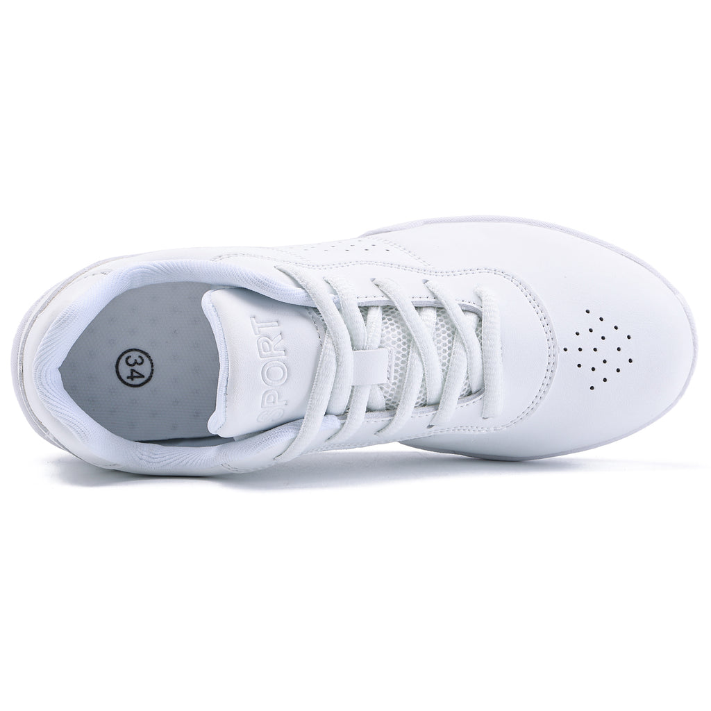 TWDKCHER 2315white White Cheer Shoes for Girls Womens Cheerleading Shoes Girl Youth Breathable Lightweight Comfortable Kids Cheer Sneakers Size