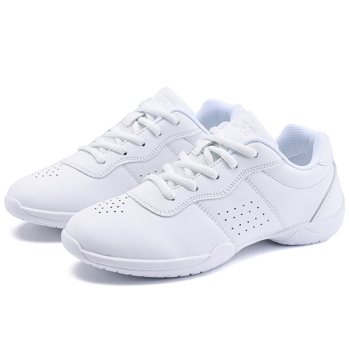 TWDKCHER 2315white White Cheer Shoes for Girls Womens Cheerleading Shoes Girl Youth Breathable Lightweight Comfortable Kids Cheer Sneakers Size